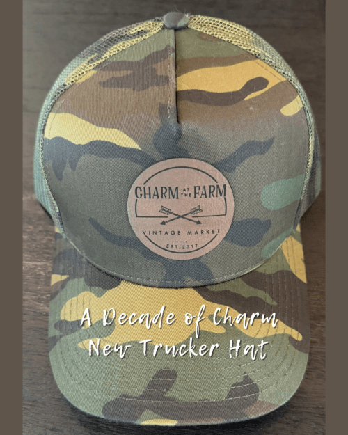 Camo Trucker Hat | Leather Patch
